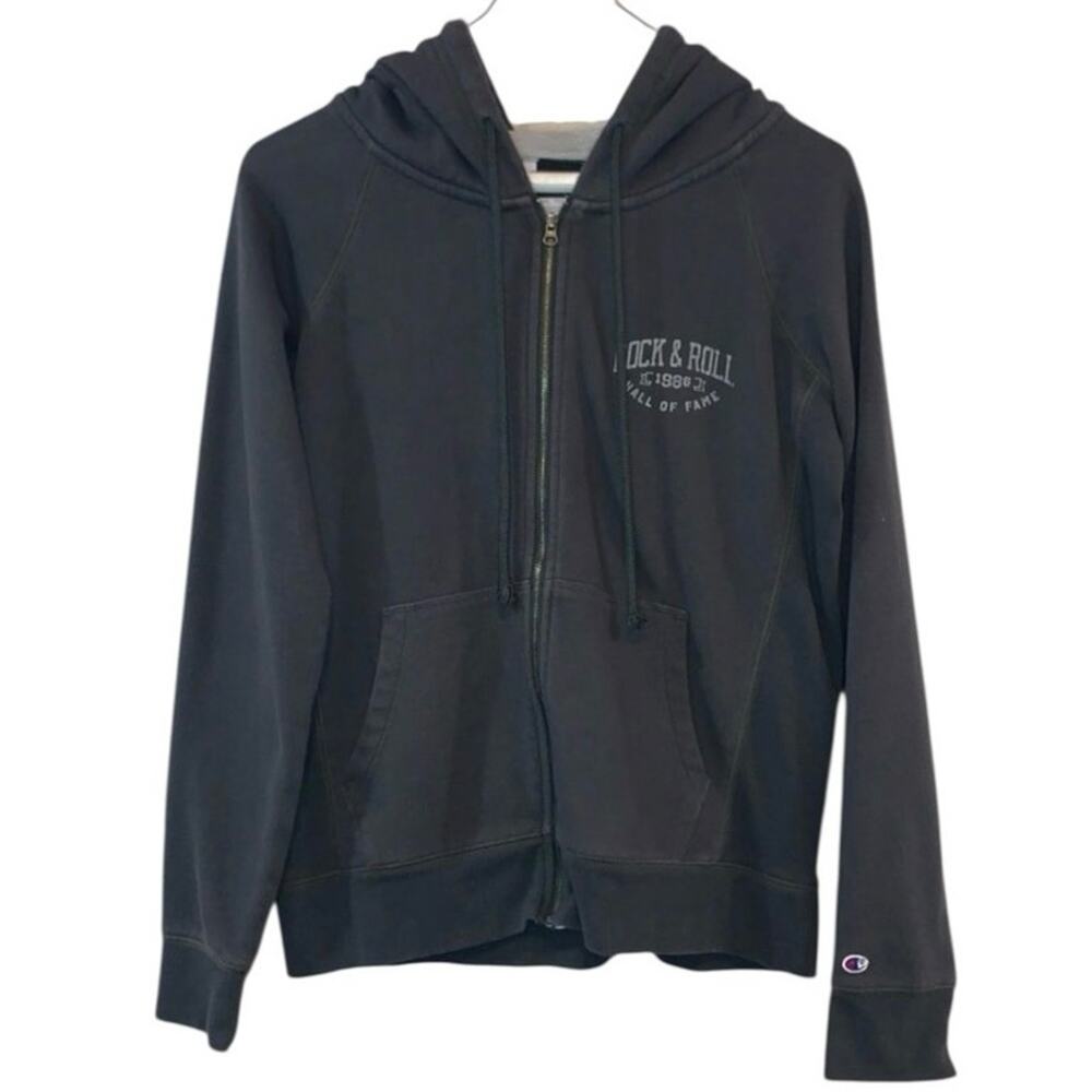 Champion Rock & Roll Hall of Fame Zip Hoodie XS Gray